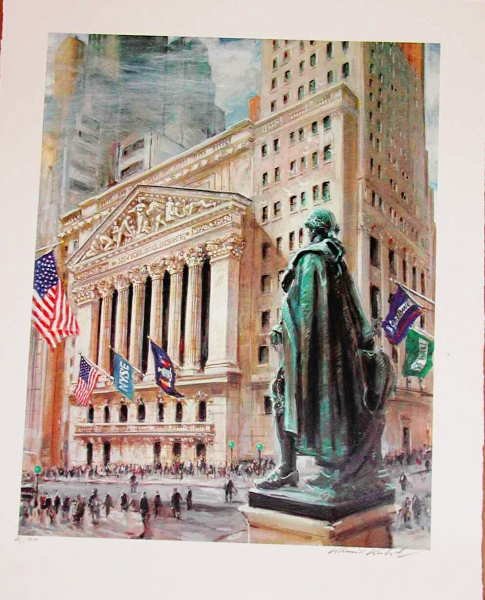 Kamil Kubik, Washingtons Statue, Signed Serigraph