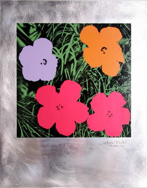 Andy Warhol, Flowers, Serigraph on Aluminum