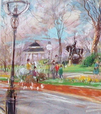Kamil Kubik, Sunday in the Park, Signed Pastel - 2