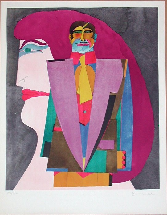 Richard Lindner, Portrait No. 1, Signed Lithograph