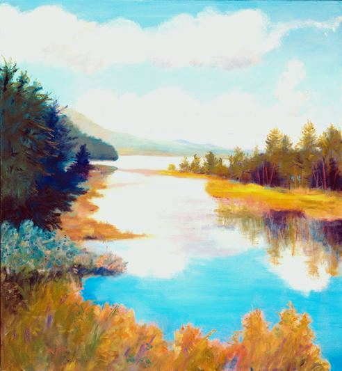 Anne Boysen, Canoe Route, Signed Canvas Print