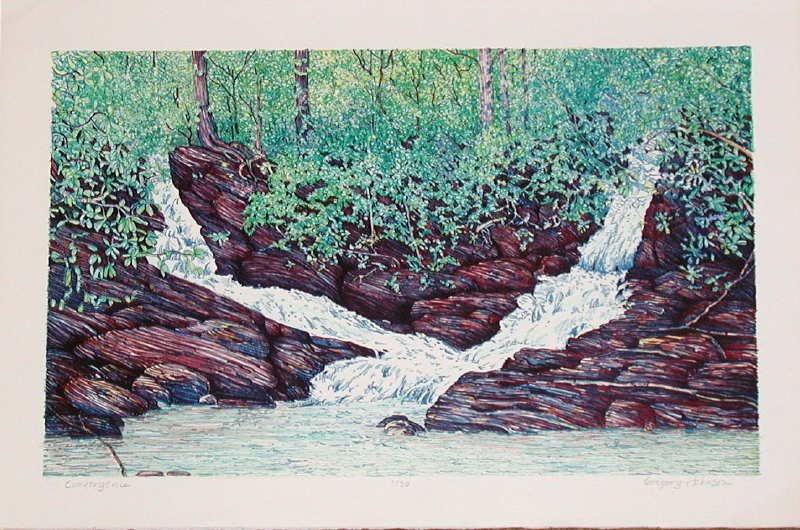 Gregory Johnson, Convergence, Signed Lithograph