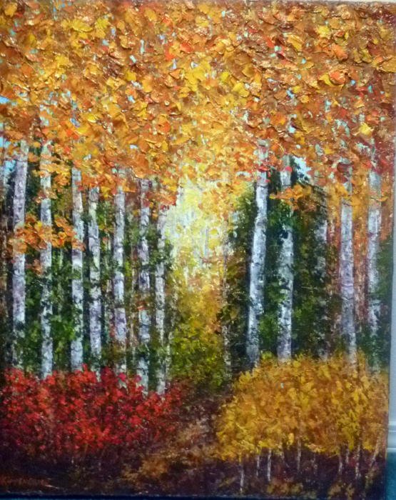 Wanda Kippenbrock, Aspen Country, Oil on Canvas
