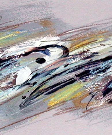 Joyce Rezendes, Silver Waves, Signed Acrylic Painting - 2