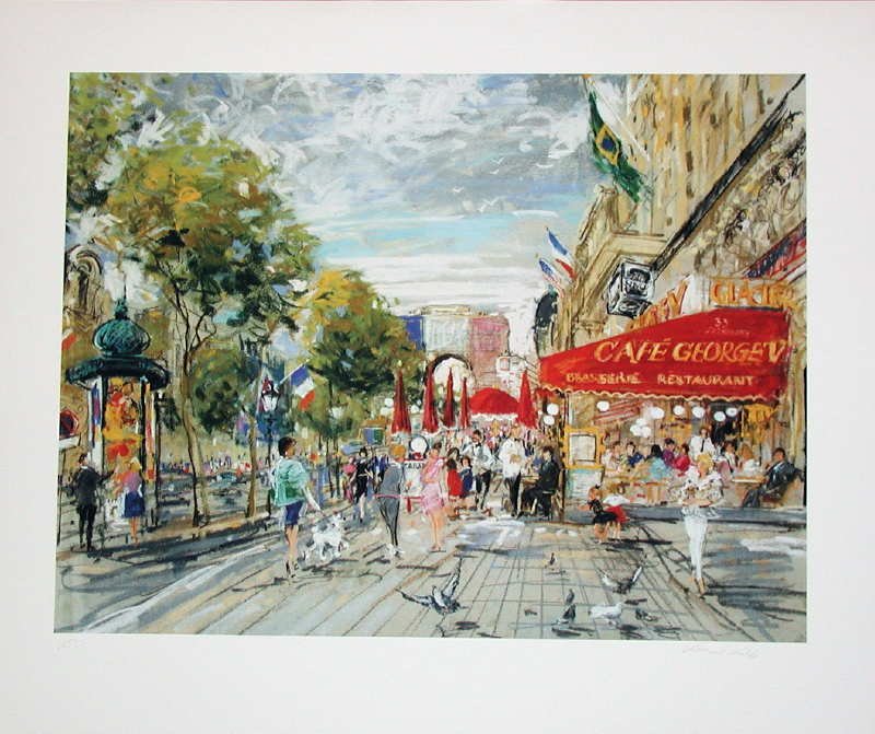 Kamil Kubik, Champs Elysee, Signed Print