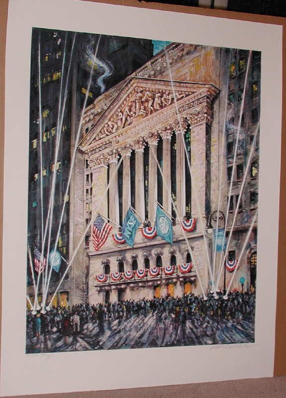 Kamil Kubik, NY Stock Exchange, Signed Serigraph