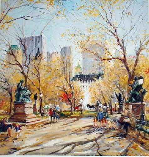 Kamil Kubik, Poet’s Walk II, Signed Canvas Print