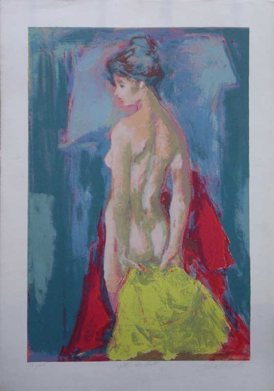 Jan De Ruth, After the Bath, Signed Lithograph