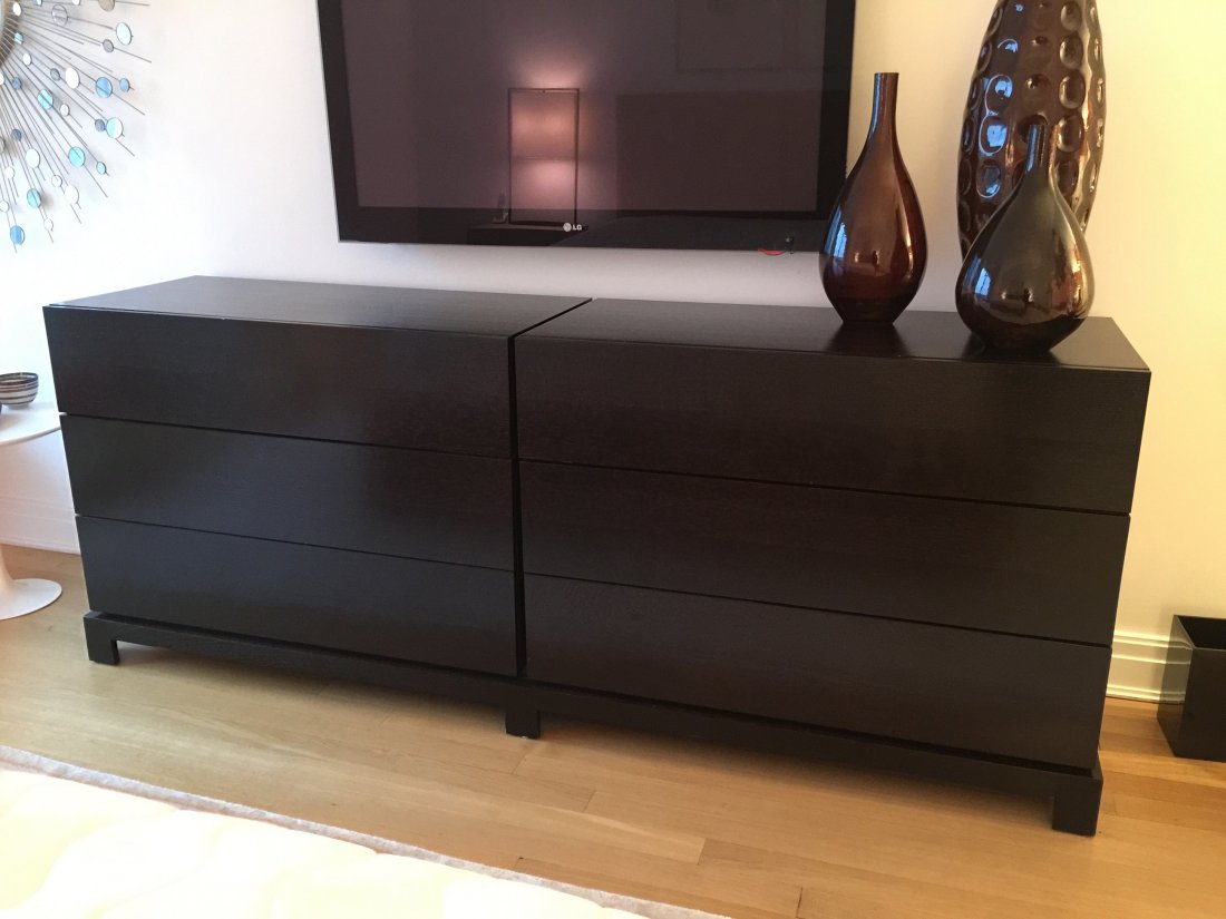 Low modern chest/dresser by Sean Yoo (for Noguchi): This is a classic modern chest of drawers designed by Sean Yoo, well-known MOMA contributor, inspired by Noguchi.(Retails for $4,800) Height 35"Width 88"Depth 21"