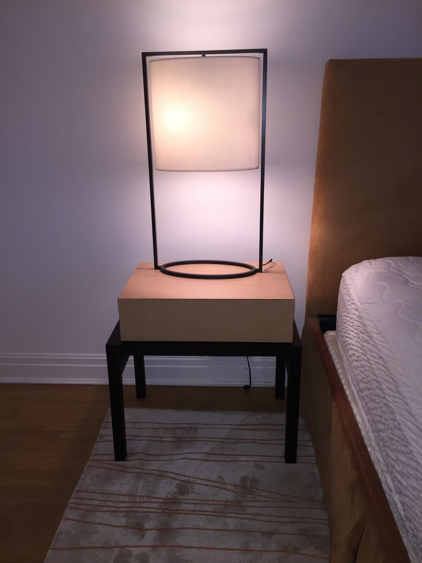 Nightstands in two tone blonde and walnut (1 of 3)