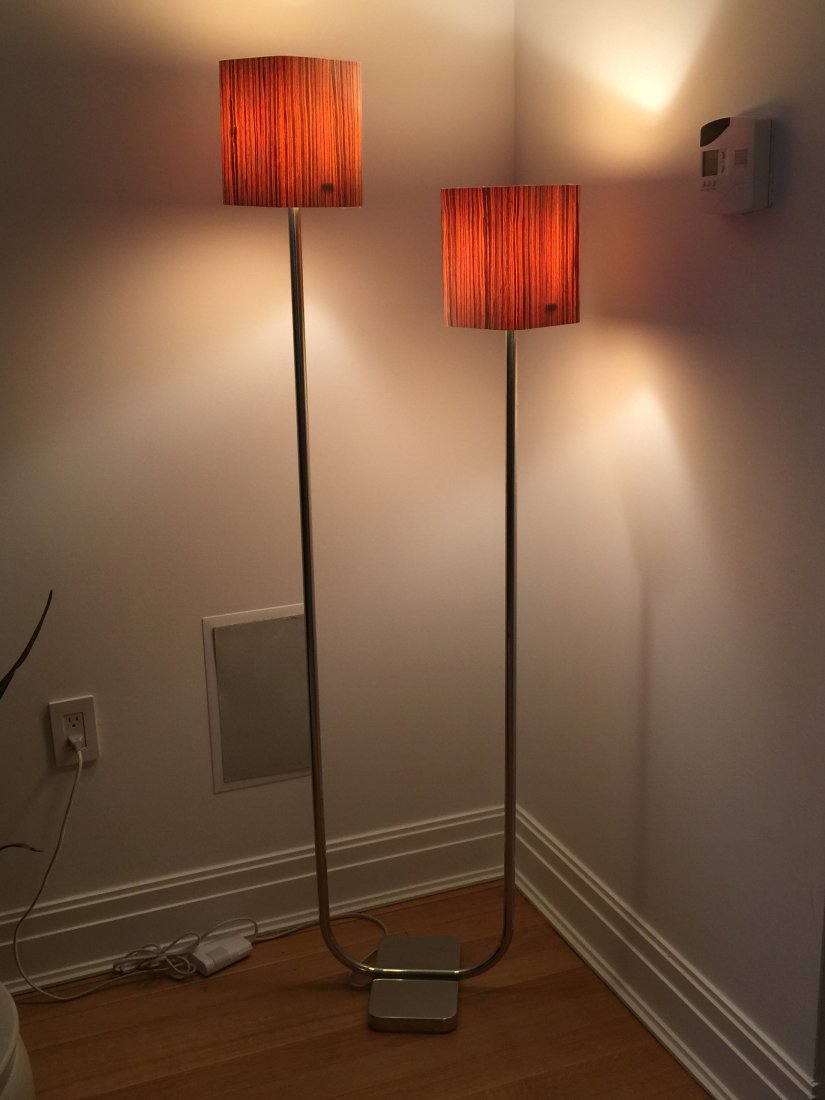 Designer Modern Floor Dual Shade Lamp (1 of 2)