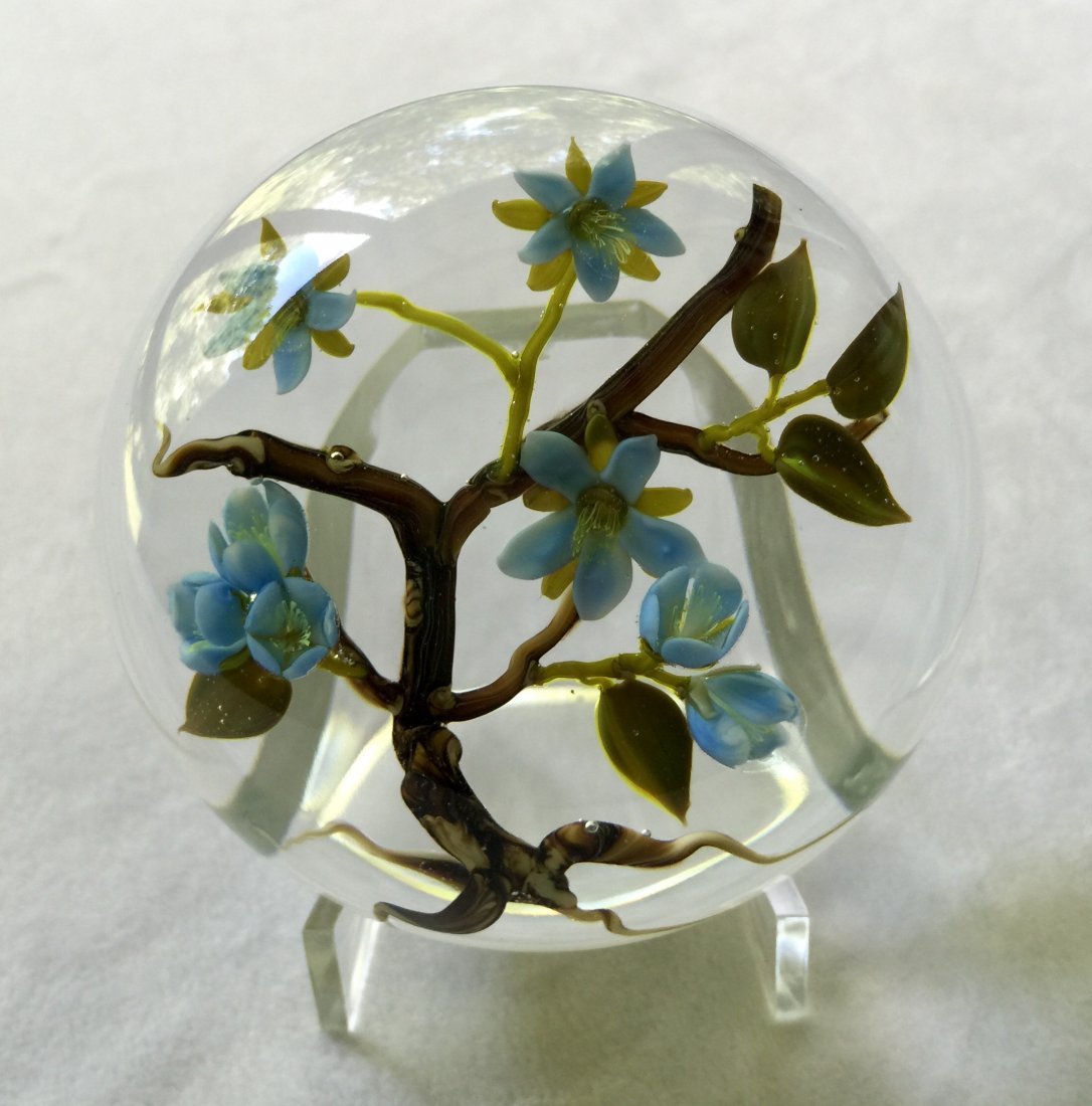 Jim Donofrio Glass Floral Paperweight (1 of 6)