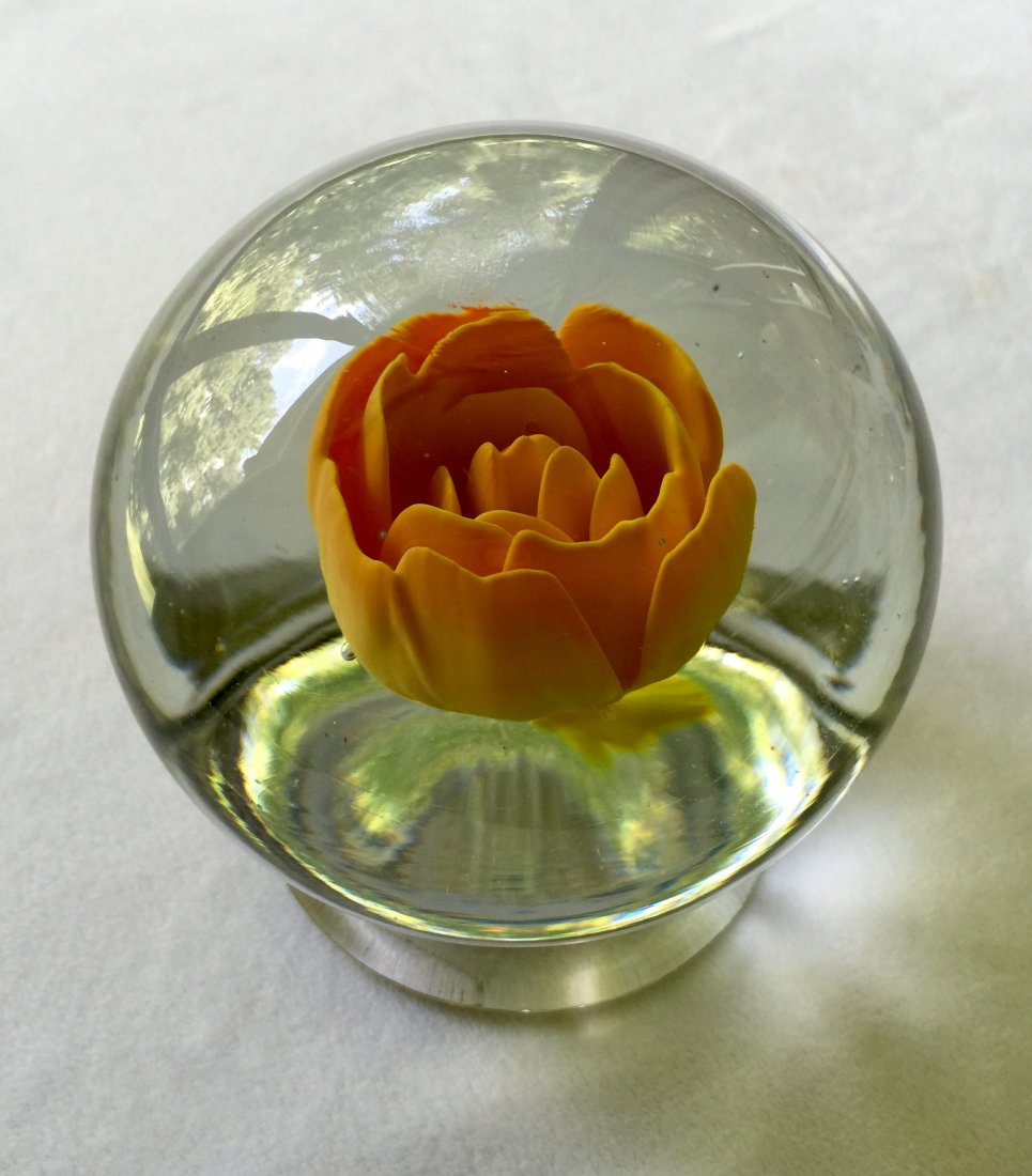 Millville Glass Pedestal Paperweight (1 of 5)