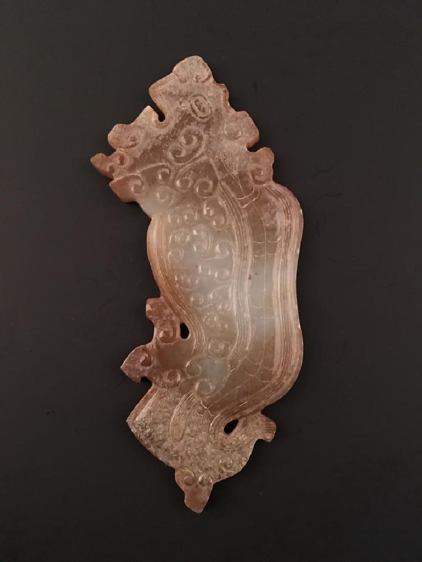 Fine Chinese White Jade Dragon Pendant (1 of 6)