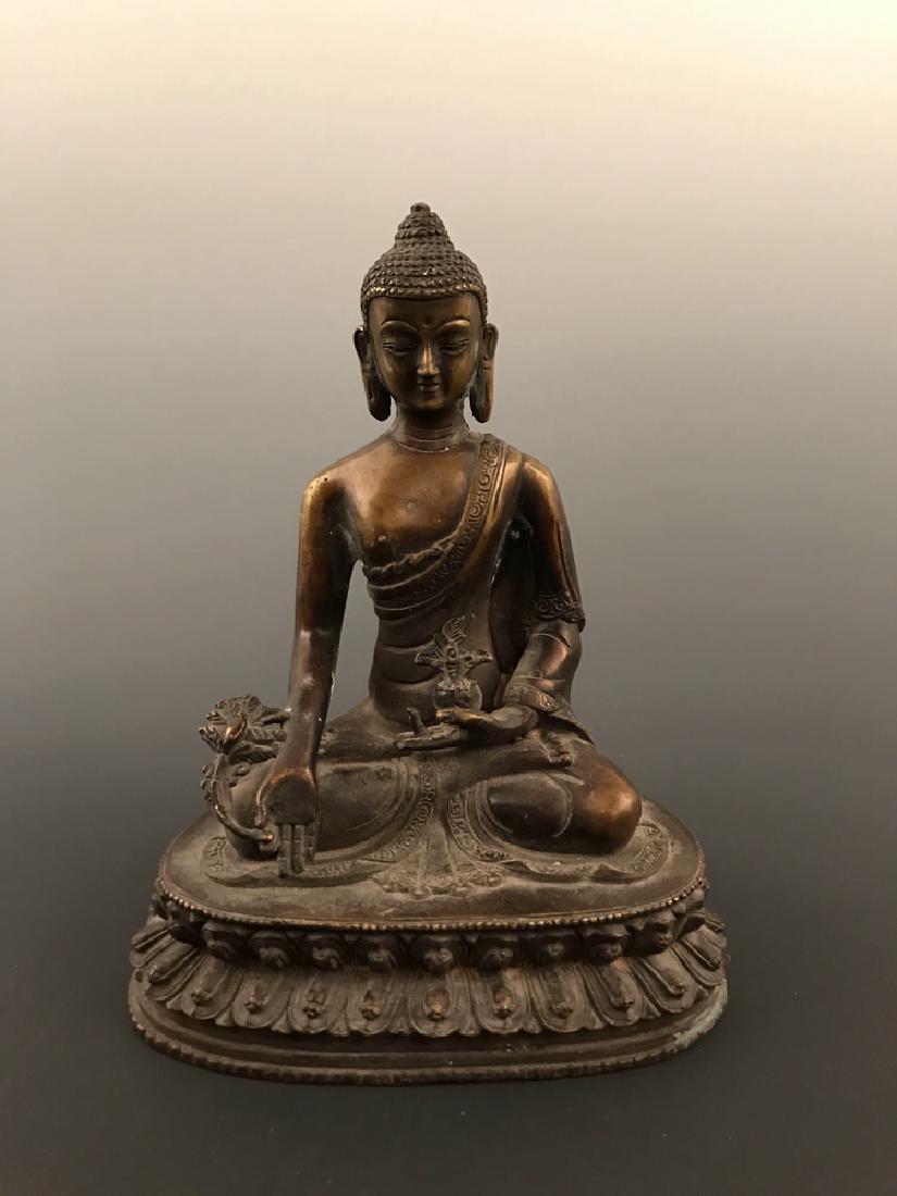 Chinese Seated Bronze Buddha (1 of 8)