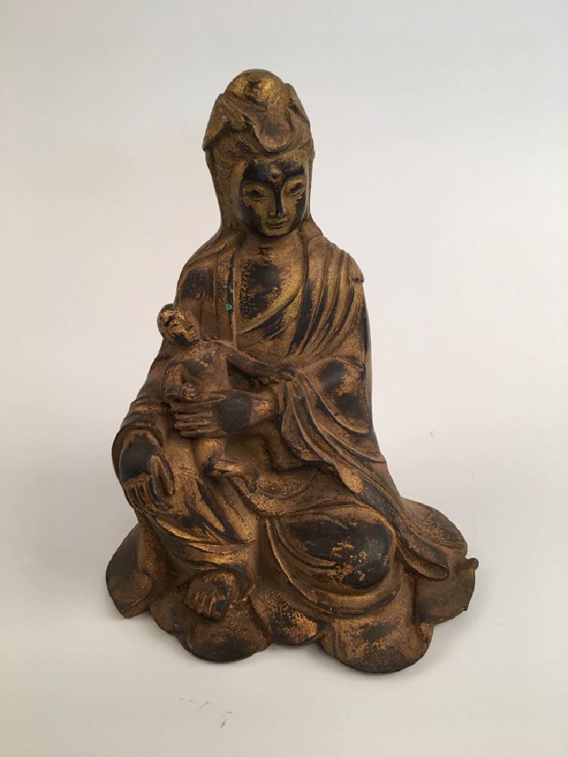Chinese Ming Bronze Guanyin Statue (1 of 7)