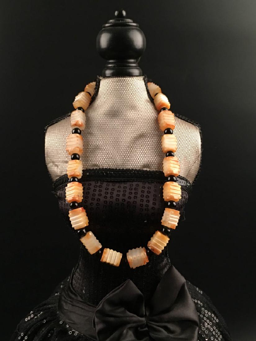 Chinese Old Jade Cong Necklace (1 of 8)