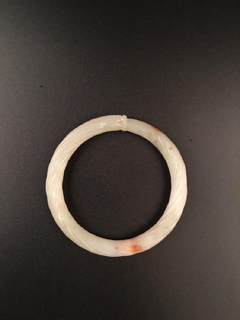 Han Dynasty White Jade Dragon RingÂ  (1 of 6)