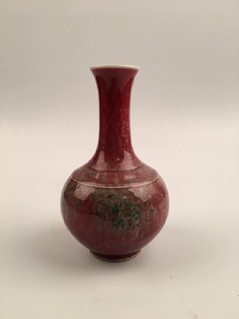 Chinese Qing Red Glazed Porcelain Vase with Kangxi Mark (1 of 7)