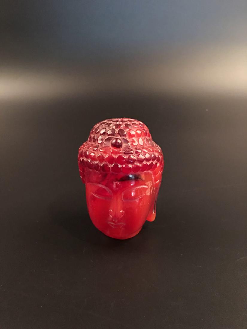 Chinese Amber Buddha Head (1 of 5)