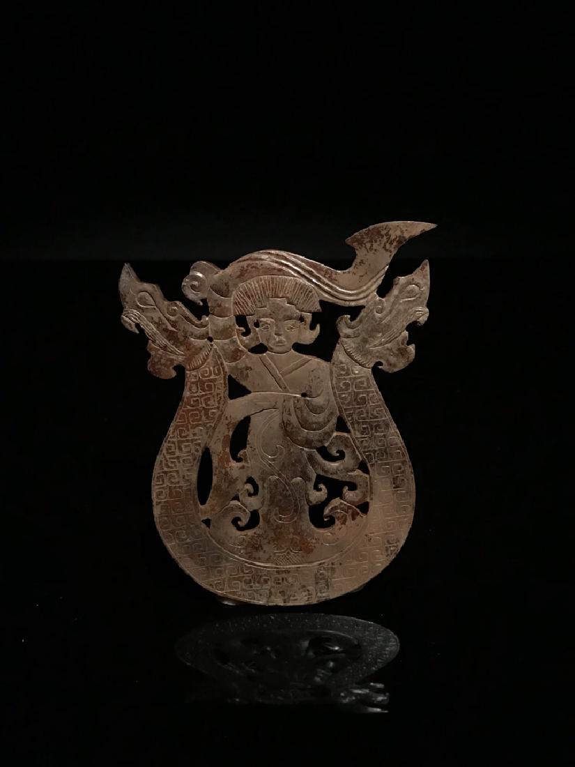 Chinese Han Jade Dragon with Lady (1 of 7)