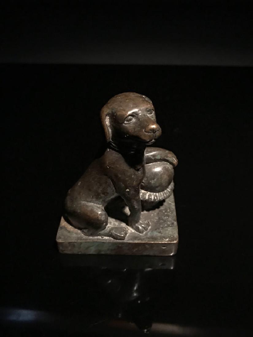 Chinese Old Bronze Dog Seal (1 of 7)