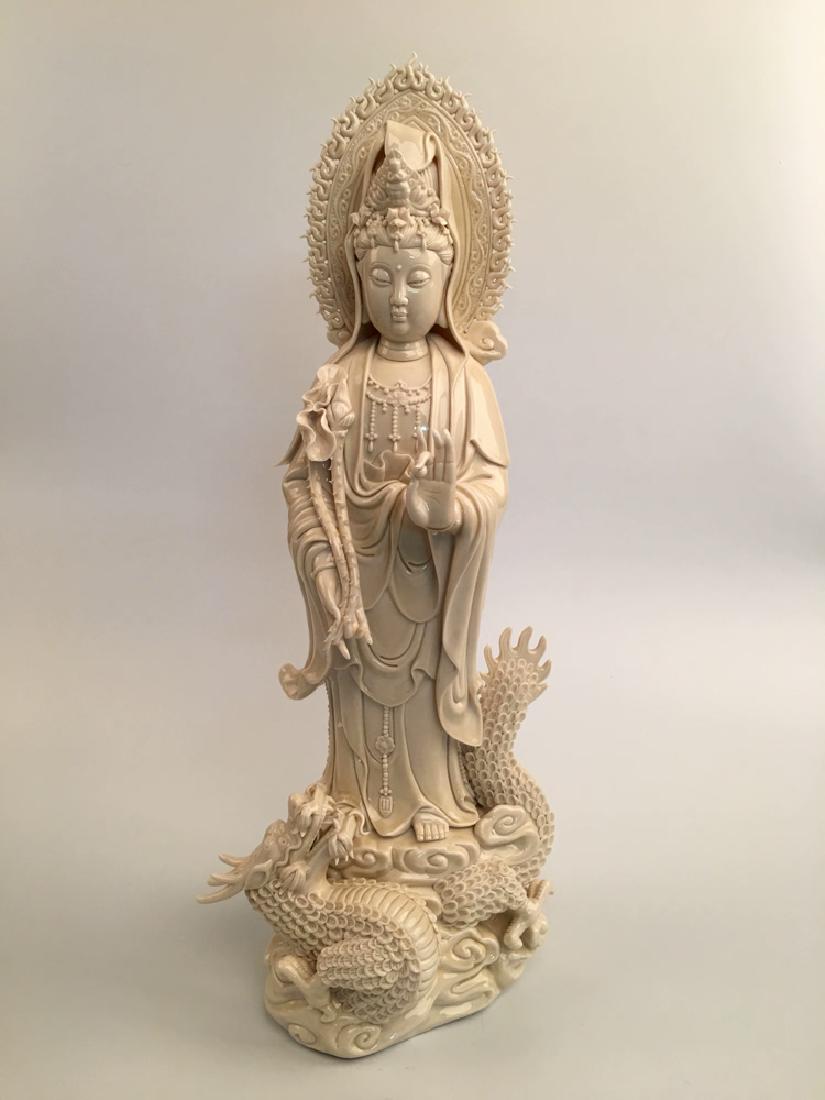Fine Chinese Dehua Yao Porcelain Guanyin Statue (1 of 11)