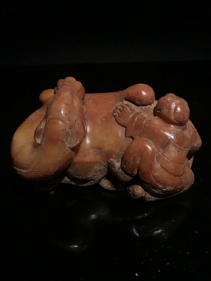 Chinese Yellow Jade Child with Horse (1 of 9)