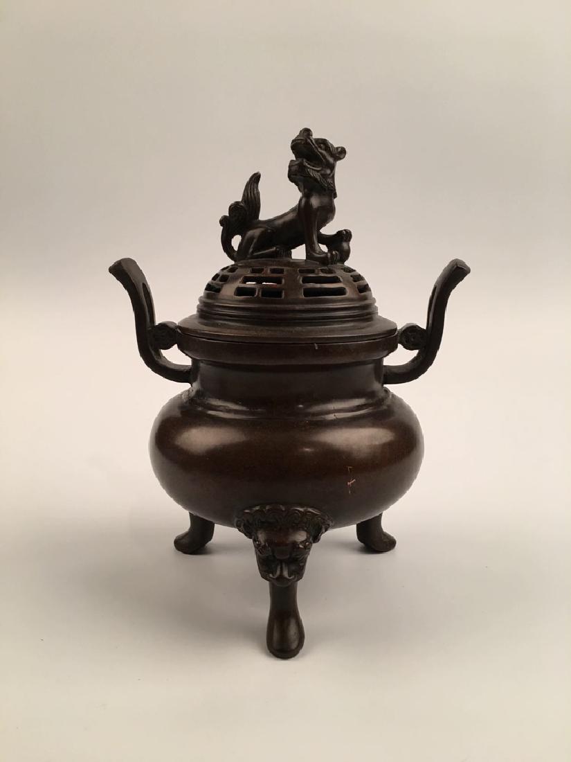 Chinese Ming Bronze Incense Burner (1 of 8)