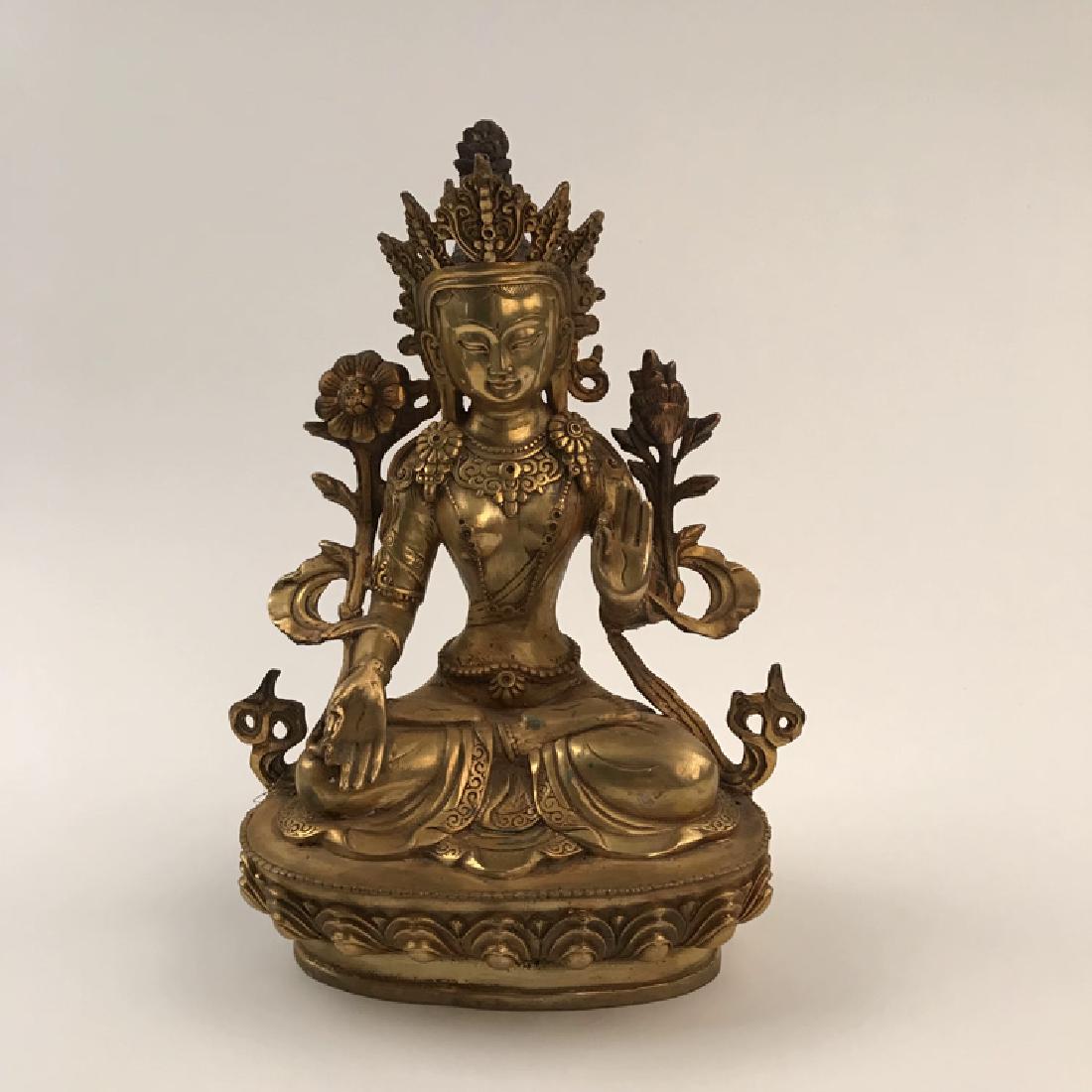 Chinese Gilt Bronze Buddha (1 of 9)