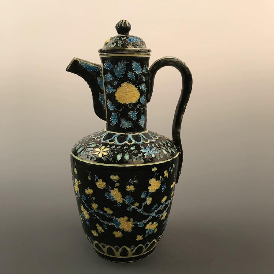 Fine Chinese Ming Blue and Yellow Pitcher (1 of 9)
