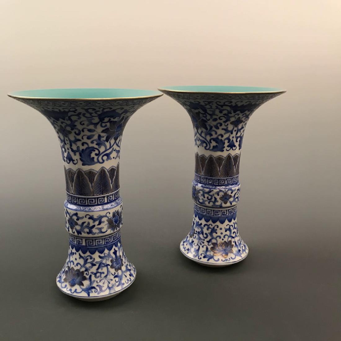 A Pair Chinese Enamel Flower Vase (1 of 9)