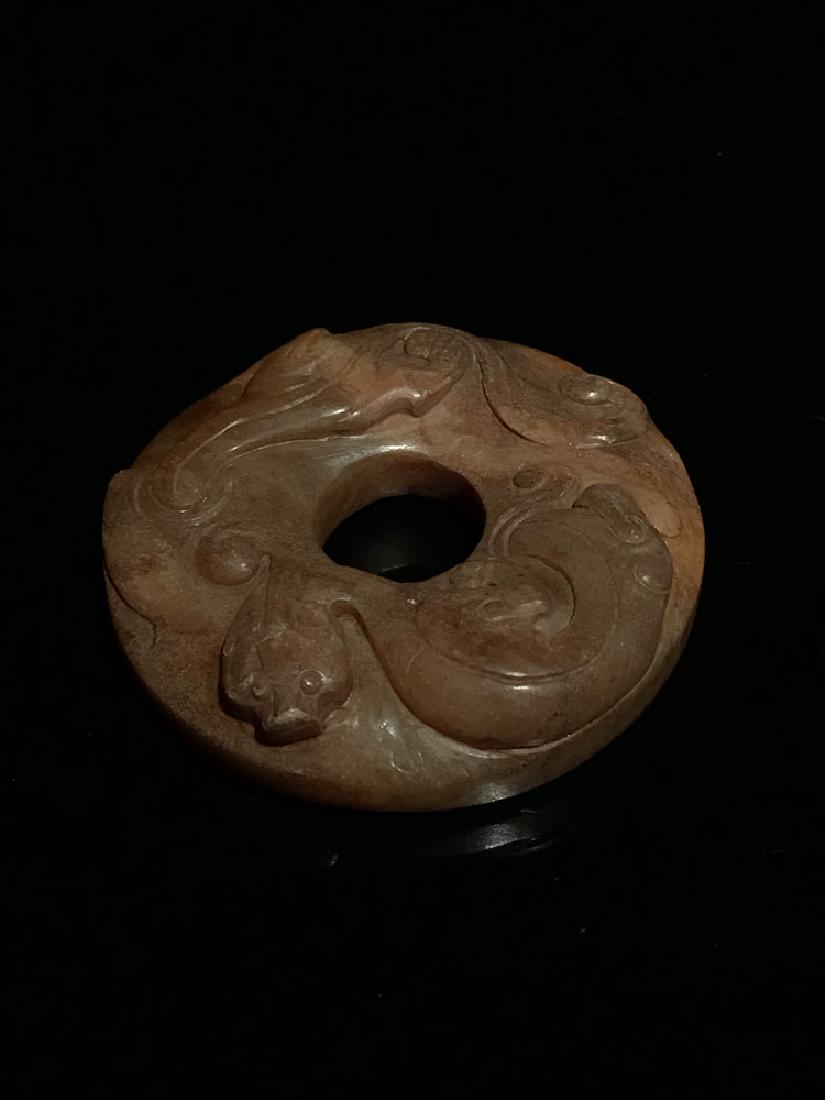 Chinese Han Jade Dragon Bi (1 of 6)