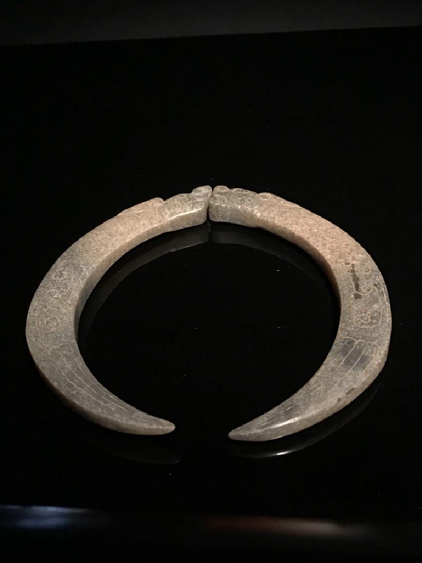 Pair Han Green Jade Dragon (1 of 6)