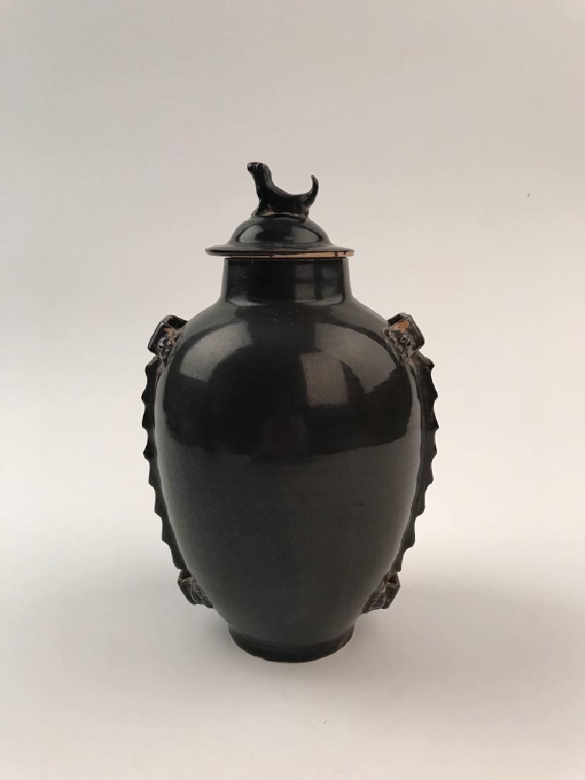 Chinese Black Glazed Jar with Cover (1 of 7)