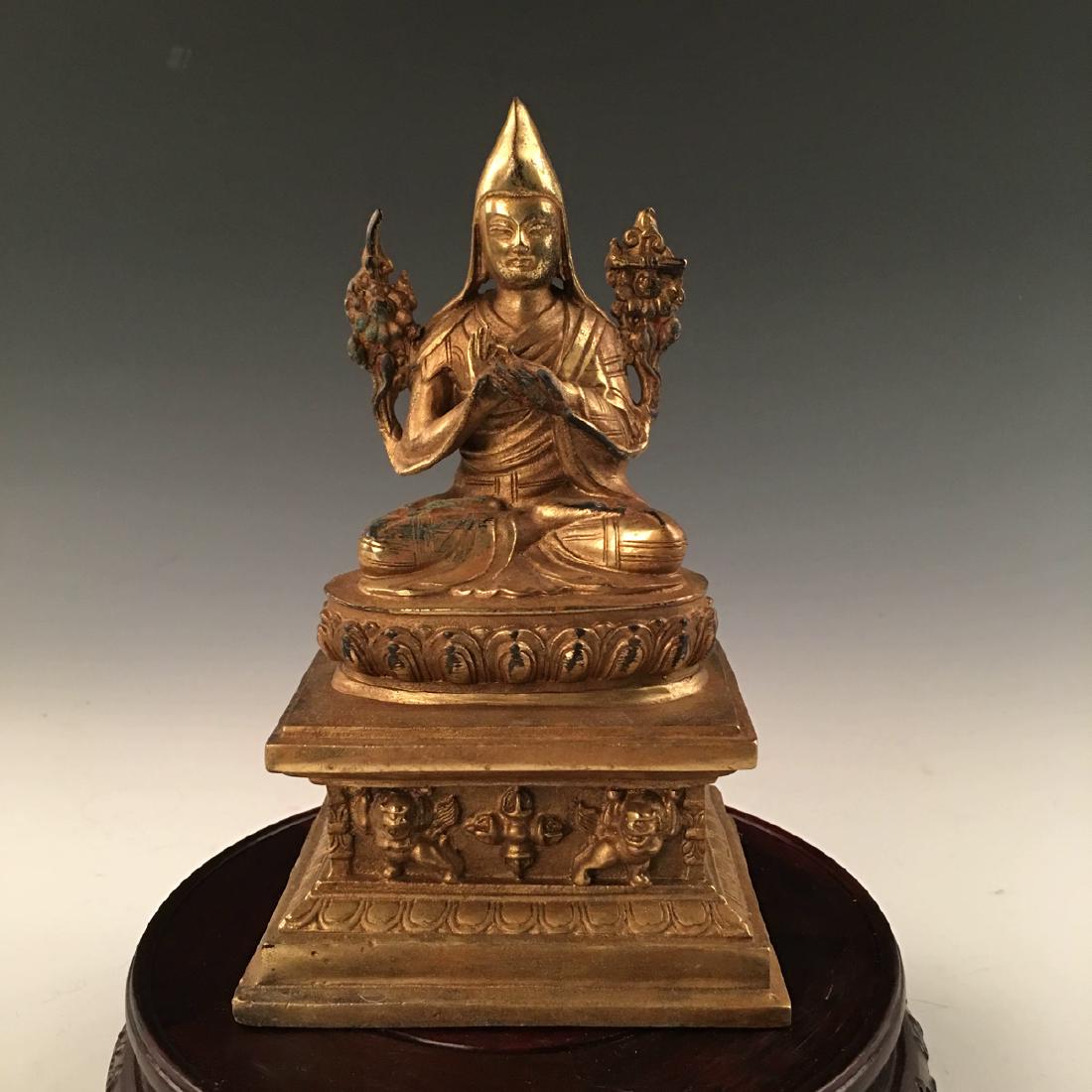 Chinese Gilt Bronze Tibetan Buddha Statue (1 of 8)