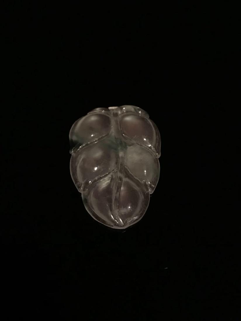 Clear Jadeite Leaves Pendant: Clear Jadeite Leaves Pendant 1 7/8" L x 1 1/8" W, 0.54 oz Shipping: We are able to pack and ship this item to an address in the United States for $ 30 .00 via UPS Ground or USPS Priority Mail. Trackin