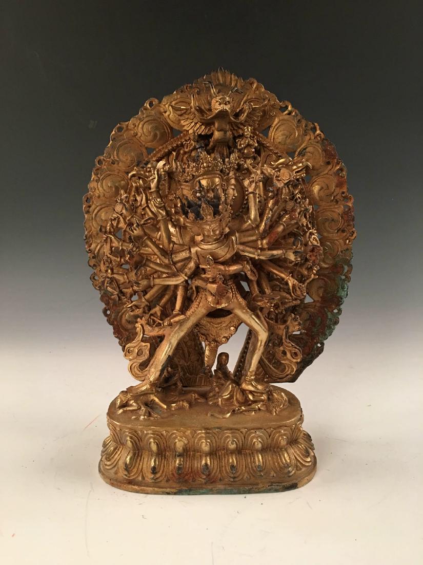 Chinese Gilt Bronze Tibetan Buddha Statue (1 of 14)