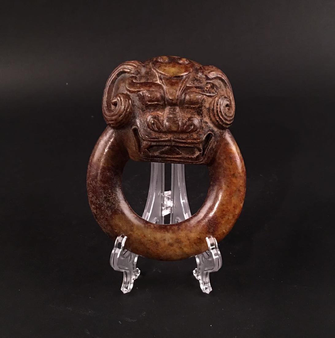 Chinese Archaic Jade 'Ruishou' Door Nob (1 of 6)
