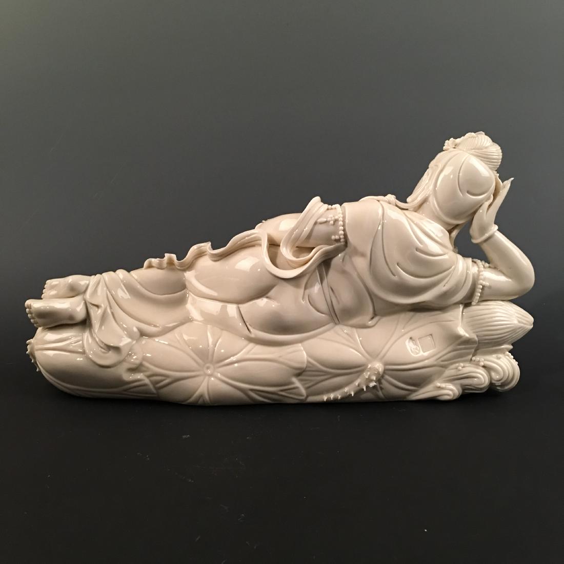 Chinese Porcelain Recumbent Guanyin (1 of 5)
