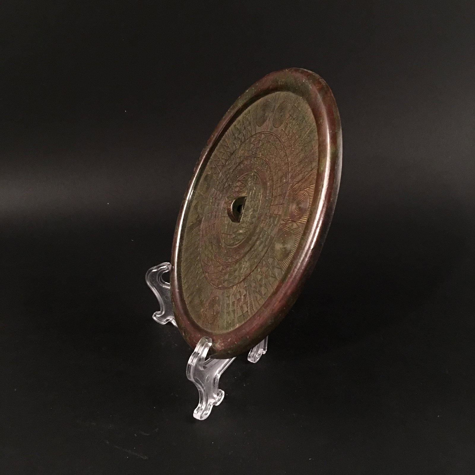 Chinese Bronze Mirror: Chinese Bronze Mirror D. 8-1/4''; 2.6 lb Shipping: We are able to pack and ship this item to an address in the United States for $30.00 via UPS Ground or USPS Priority Mail. Tracking information will 