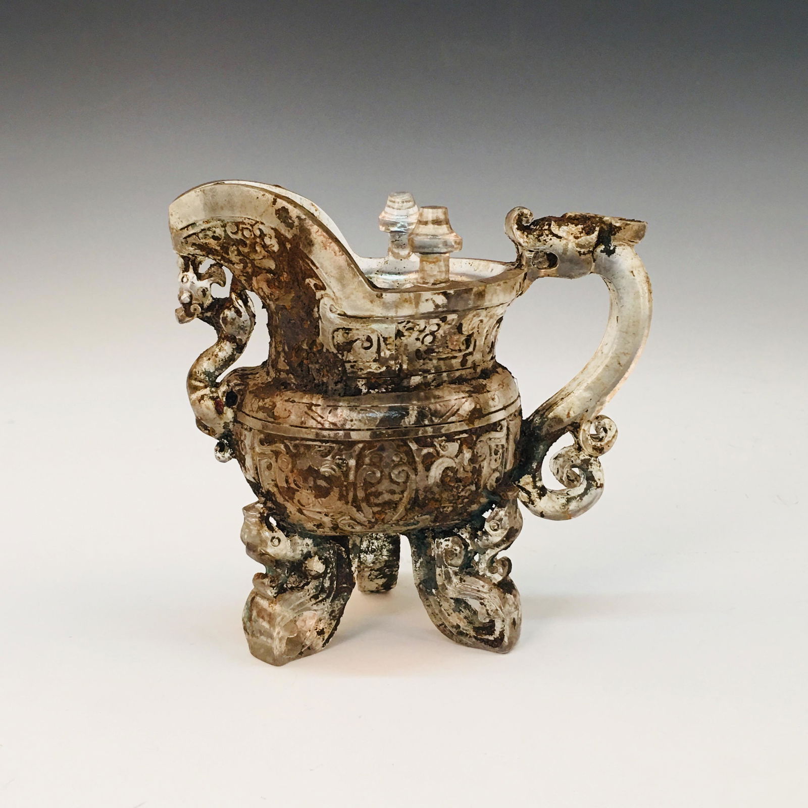 Chinese Coloured Glazed Tripod Vessel (1 of 7)