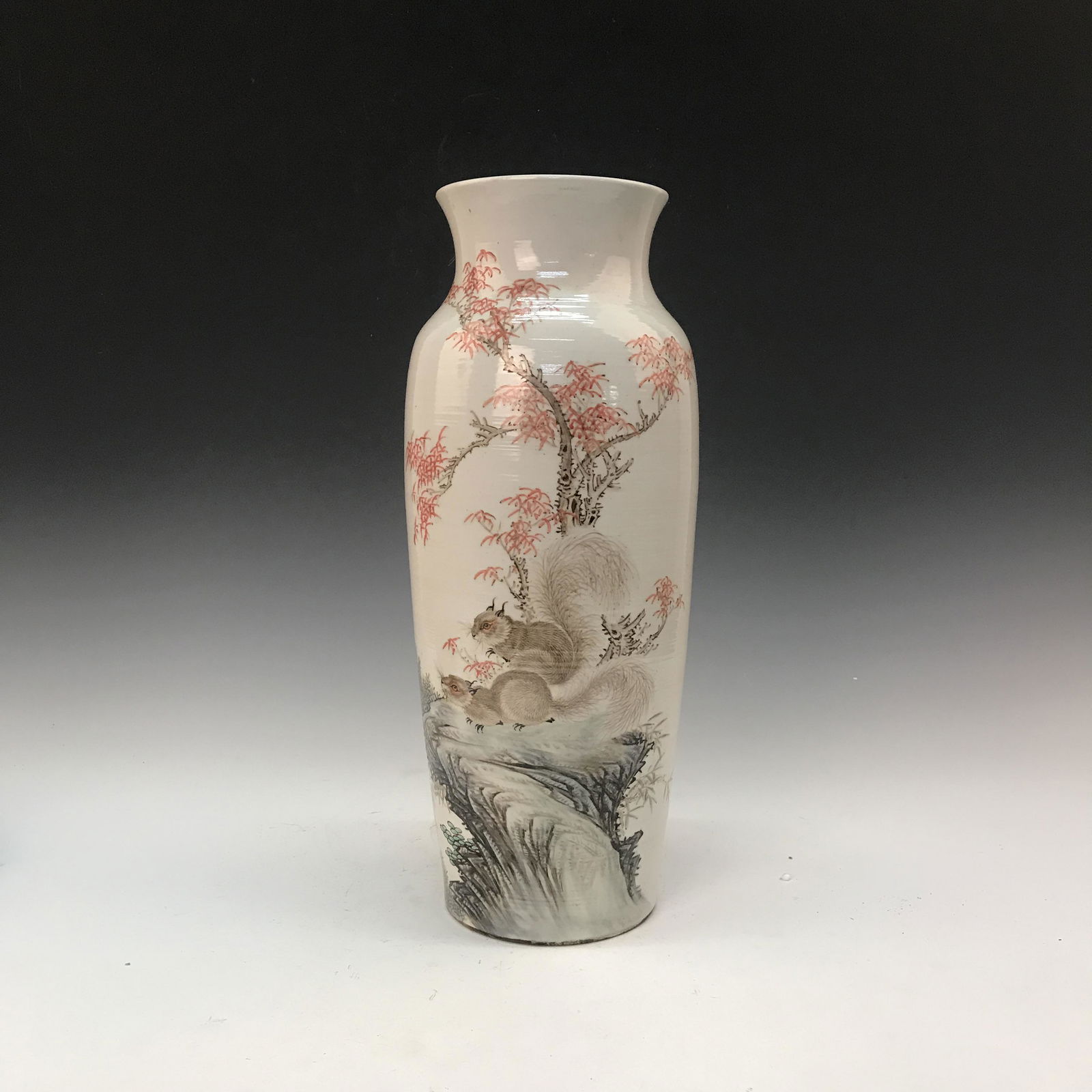 Chinese Famille Rose 'Squirrel' Vase (1 of 9)