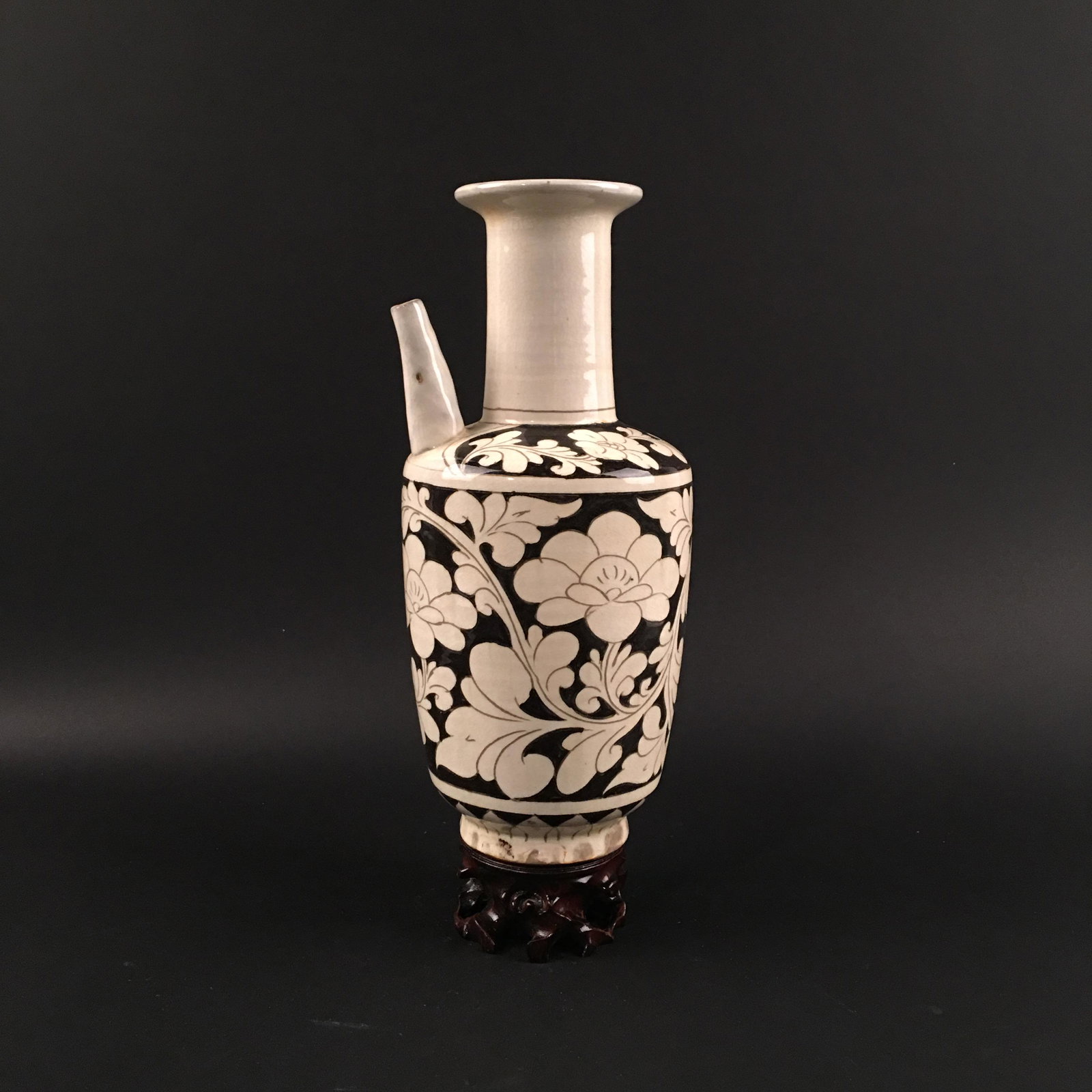 Chinese Cizou Kiln Porcelain Pitcher: Chinese Cizou Kiln Porcelain Pitcher 13'' H, 5-3/4'' W; 3.2 lb Shipping: We are able to pack and ship this item to an address in the United States for $35.00 via UPS Ground or USPS Priority Mail. Trac