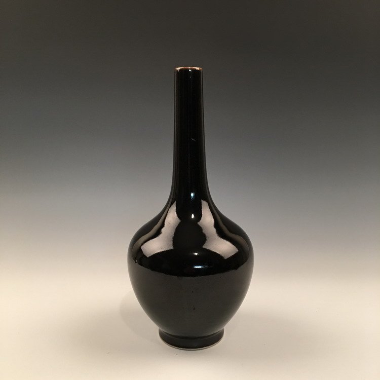 Chinese Black Glaze Vase (1 of 4)