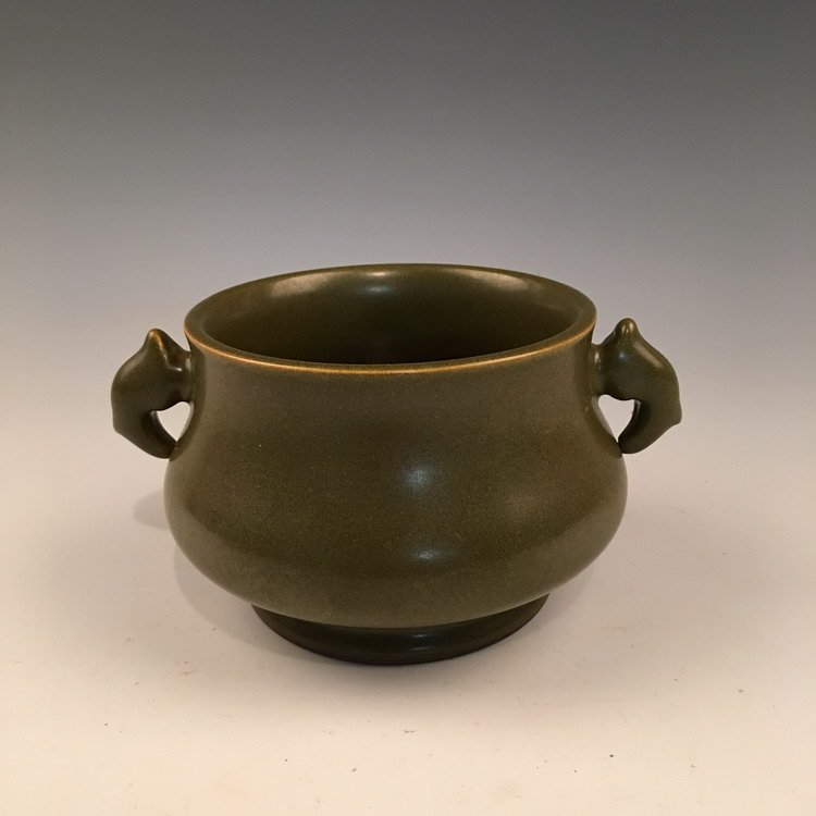 Chinese Tea Dust Glaze Censer (1 of 7)