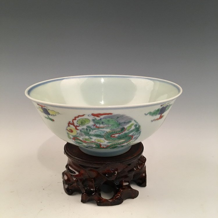 Fine Chinese Doucai Dragon Bowl (1 of 7)