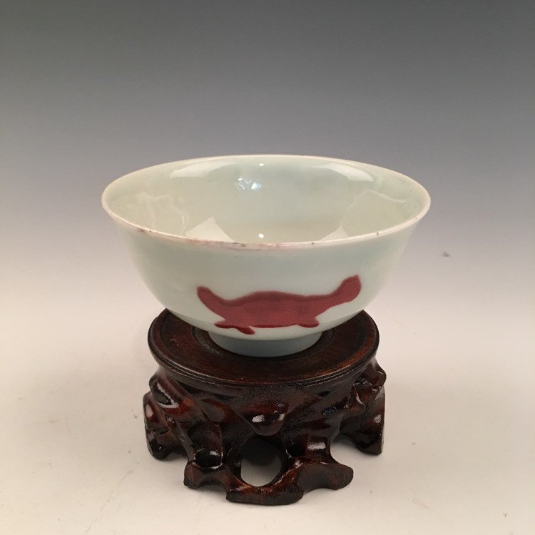 Chinese Copper Red Fish Bowl (1 of 5)