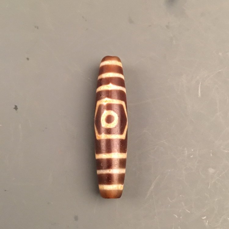 Old Tibetan Dzi Bead with Three Eyes (1 of 4)