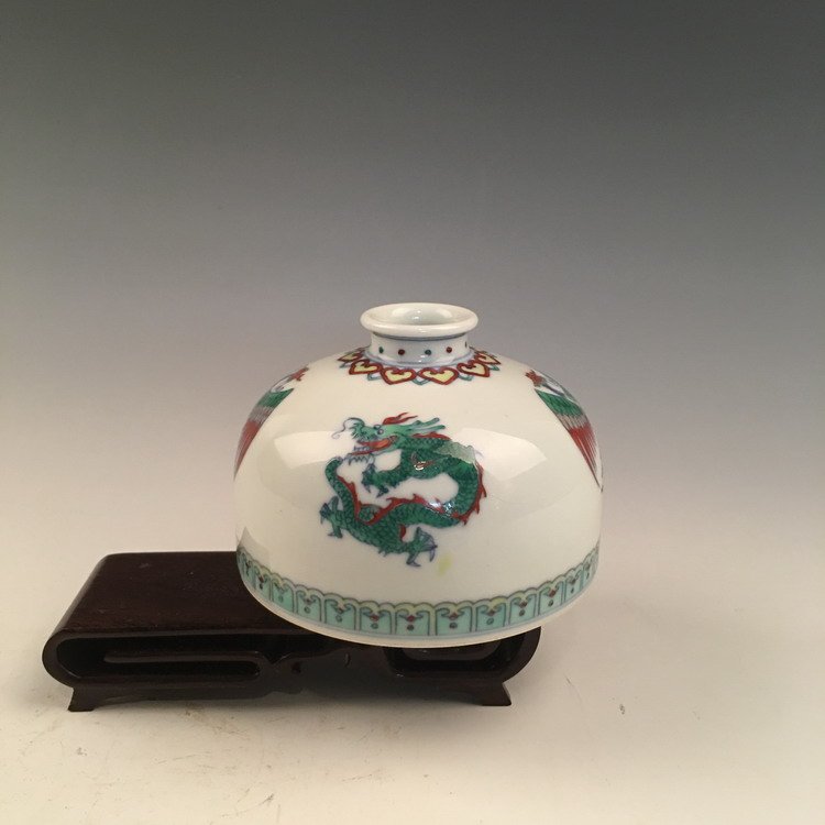 Qianlong Mark, Fine Chinese Doucai Brush Washer (1 of 6)
